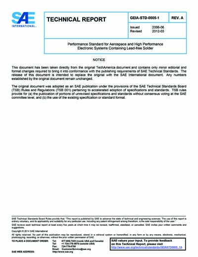 Standards PDF Cover Page