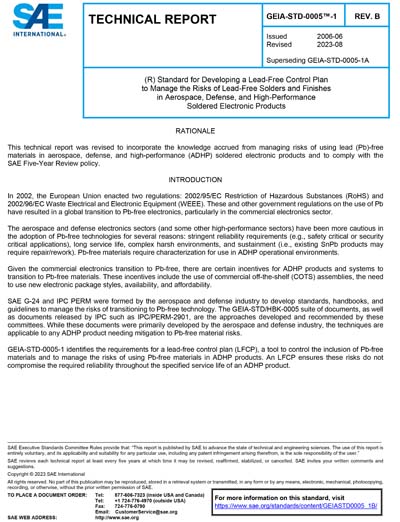 Standards PDF Cover Page