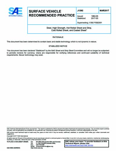 Standards PDF Cover Page