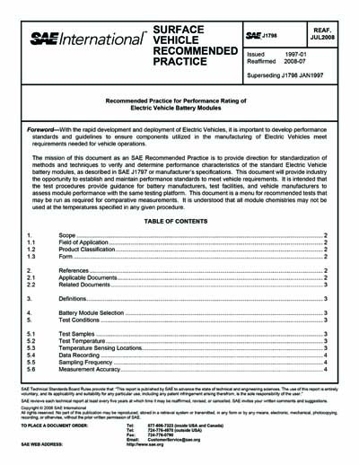 SAE J 1798-2008 (SAE J1798-2008) - Recommended Practice for 