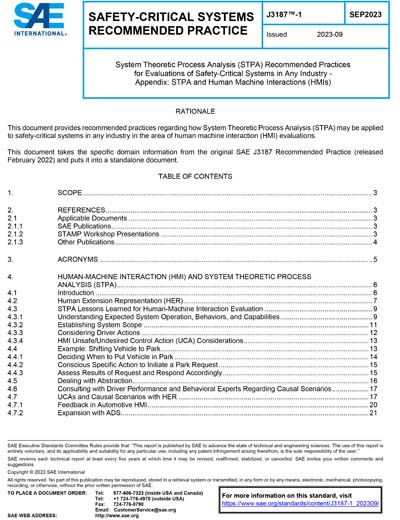 Iso 3187 Sampling Guidelines.pdf SAE J 3187-1-2023 - System Theoretic Process Analysis (STPA ...