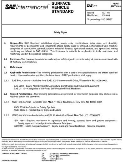 Standards PDF Cover Page