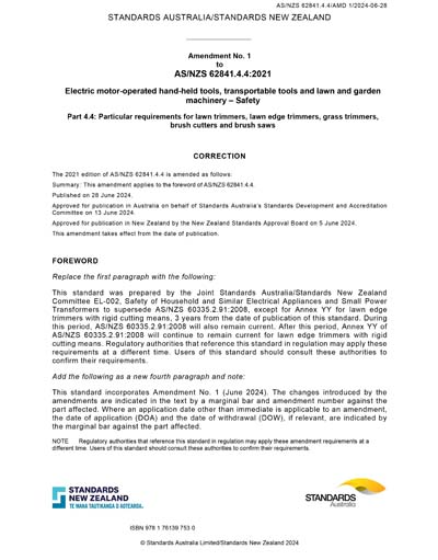 Standards PDF Cover Page