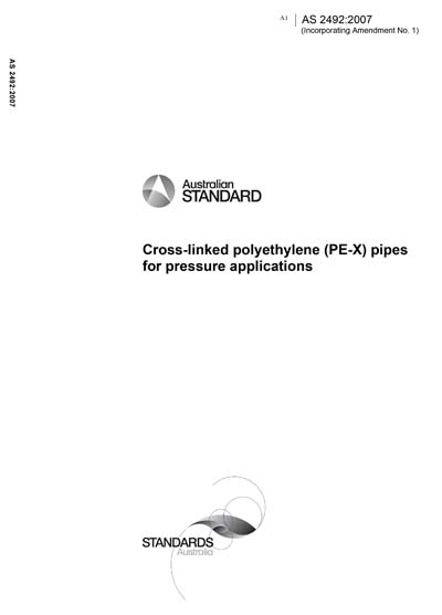 AS 2492:2007 - Cross-linked polyethylene (PE-X) pipes for pressure ...
