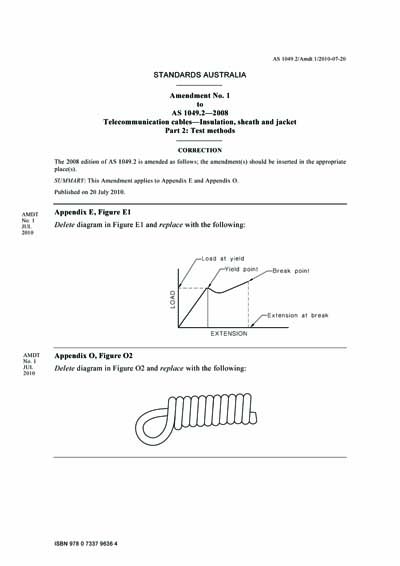 AS 1049.2-2008/Amdt 1-2010 - Telecommunication cables - Insulation ...