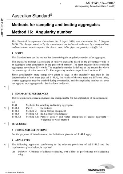 AS 1141.16-2007 (R2016) - Methods for sampling and testing aggregates ...