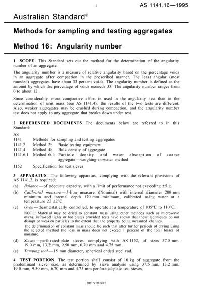 AS 1141.16-1995 - Methods for sampling and testing aggregates ...