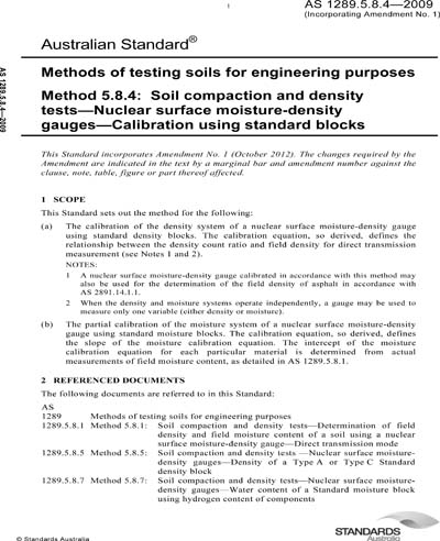 AS 1289.5.8.4-2009 - Methods of testing soils for engineering purposes ...