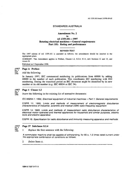 Standards PDF Cover Page