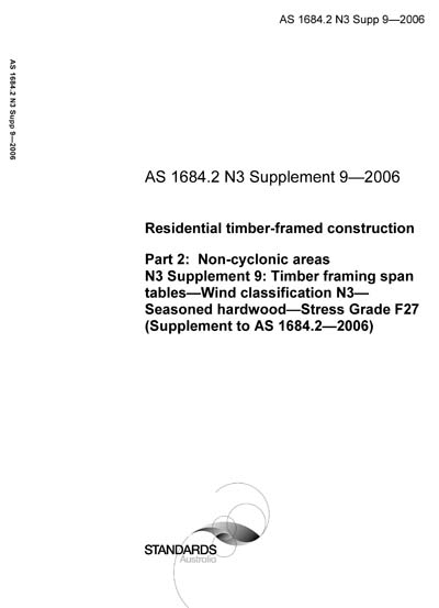 AS 1684.2 N3 Supp 9-2006 - Residential timber-framed construction - Non ...