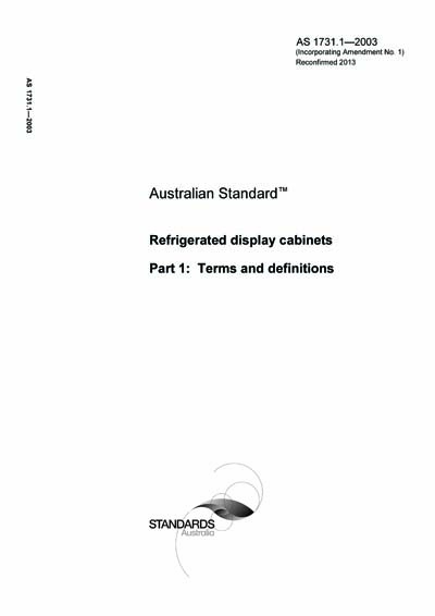 AS 1731.1-2003 (R2013) - Refrigerated display cabinets - Terms and ...