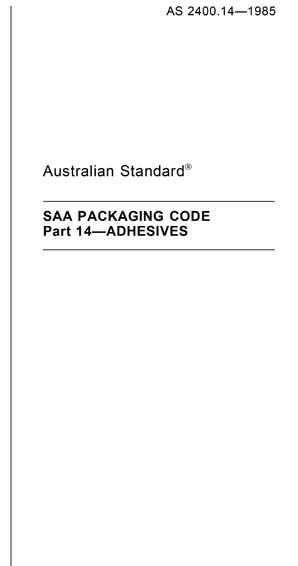 AS 2400.14-1985 - Packaging - Adhesives (FOREIGN STANDARD)