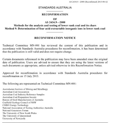 AS 2434.9-2000 (R2013) - Method for the analysis and testing of lower ...