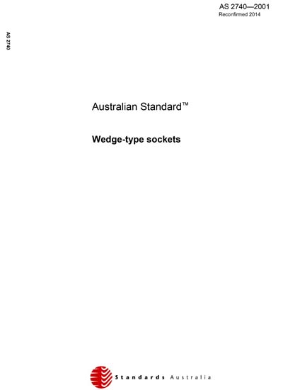 AS 2740-2001 (R2014) - Wedge-type sockets (FOREIGN STANDARD)