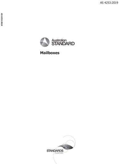 AS 4253:2019 - Mailboxes (FOREIGN STANDARD)