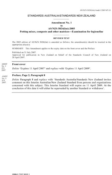 Standards PDF Cover Page