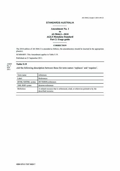Standards PDF Cover Page