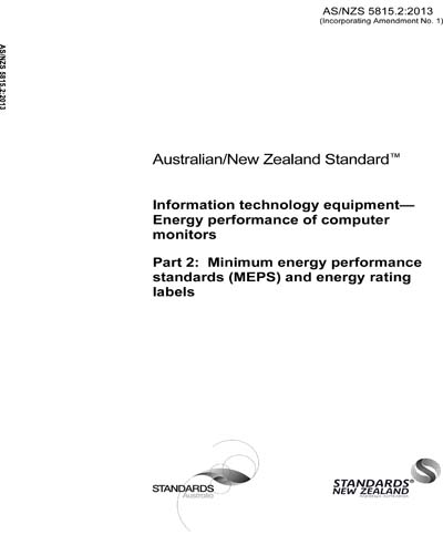 AS/NZS 5815.2:2013 - Information technology equipment - Energy ...