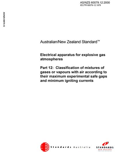 As Nzs Electrical Apparatus For Explosive Gas