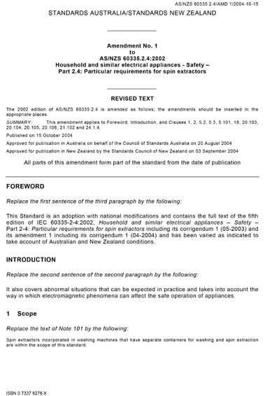 Standards PDF Cover Page