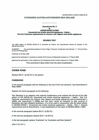 Standards PDF Cover Page