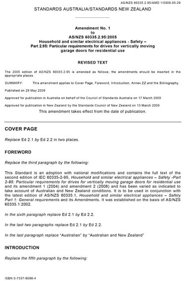 Standards PDF Cover Page
