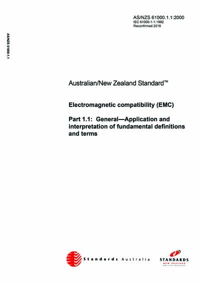 Standards PDF Cover Page