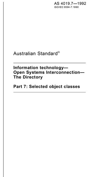AS 4019.7-1992 - Information technology - Open Systems Interconnection ...