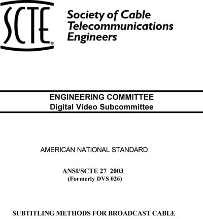 Standards PDF Cover Page