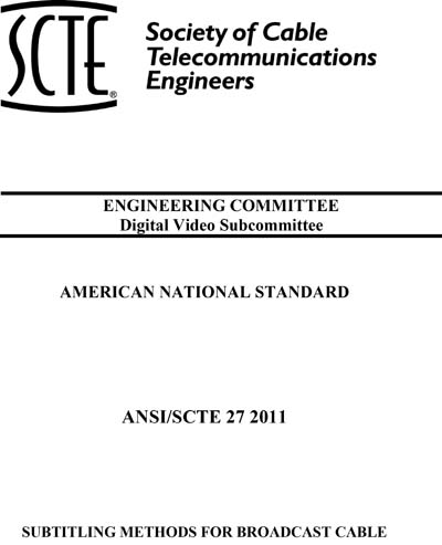 Standards PDF Cover Page