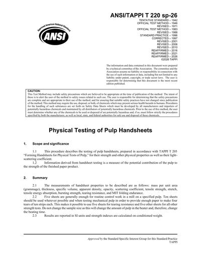 Standards PDF Cover Page