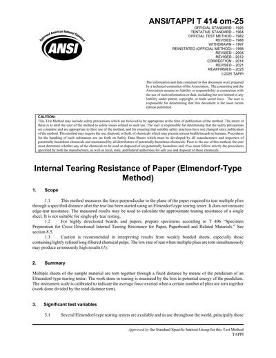 Standards PDF Cover Page