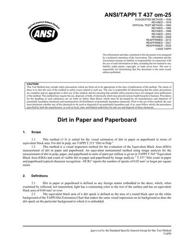 Standards PDF Cover Page