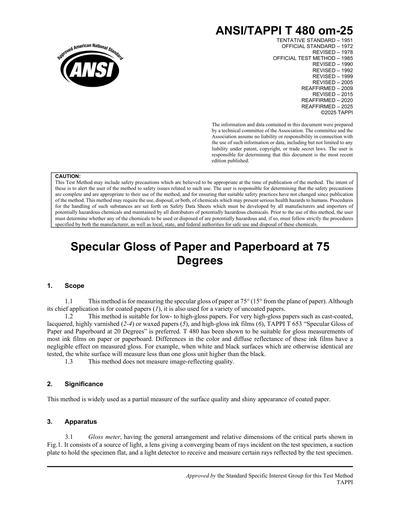 Standards PDF Cover Page