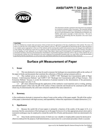Standards PDF Cover Page