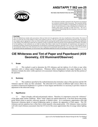 Standards PDF Cover Page