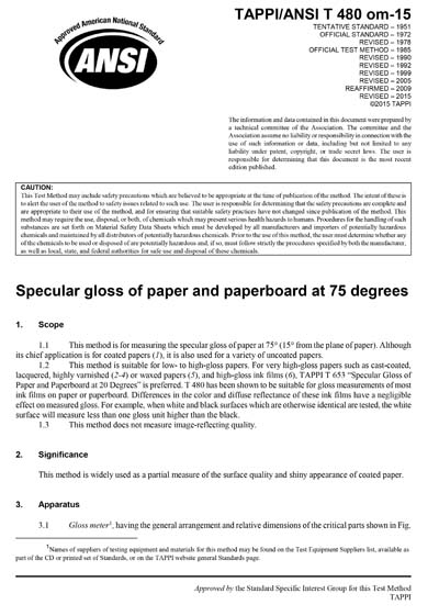 Standards PDF Cover Page