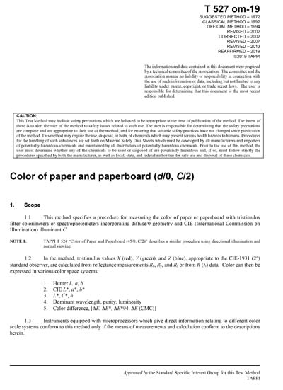 Standards PDF Cover Page